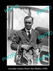 OLD 8x6 HISTORIC PHOTO OF AUSTRALIAN AVIATION PIONEER BERT HINKLER c1920