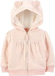 Simple Joys by Carter's Baby-Mädchen Hooded Sweater with Sherpa Lining Infant-and-Toddler-Outerwear-Jackets