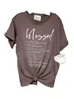 NWT French Pastry Graphic 'BLESSED' SCRIPTURE 100% COTTON T-Shirt Size XL