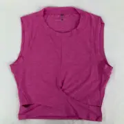 NWTBEYOND YOGASMALLFEATHERWEIGHT UNDER OVER CROPPED TEEPINK HYPE