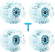 Light-up Roller Skate Wheels | High Elasticity Skate Replacement Wheels | Wear-Resistant Roller Skate Wheels, LED Light-up Roller Skate Wheels, Elasticity Roller Skate Wheels for Indoor Use