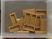 LEGO Parts - Medium Nougat Tile 1 x 2 w Groove - No 3069b - QTY 15