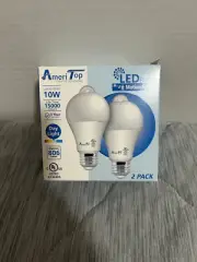 AmeriTop 10W Motion Sensor Light Bulbs 2 Pack NEW IN BOX
