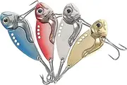 Outanaya 4Pcs Reusable Fake Baits Professional Swimbait for Saltwater Freshwater Fishing Lifelike Fishing Lures with Strong Hooks for Outdoor Fishing Gear for Trout Bass