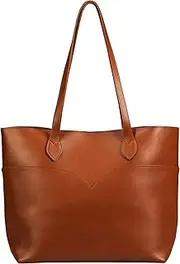 [SUNLIGHT LEAVES] Tote Bag For Women Vegan Leather Simple Vintage Shoulder Retro Handbag Classic A4 Purse