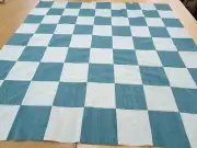 Patchwork Quilt Top Full T Moire Fabrics 71 In W x 72 In L Celery Forest Green