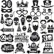 30th Birthday Photo Booth Props, Death To My 20s Decorations, Rip To My 20s Birthday Decorations for 30th Birthday, Glitter Rip 20s Birthday Decorations Photo Booth Props cocomigo, Black