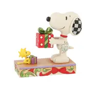 Peanuts by Jim Shore Snoopy & Woodstock With Gift