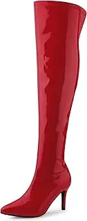 [Allegra K] Women's Pointed Toe Stiletto Heels Over The Knee High Boots