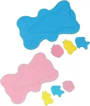 Vaguelly 2pcs Bath Mat Floating Mat Inflatable Tubs for Newborns Non Skid Bath Mat Seat Pool Draining Bathtub Newborn Canopy Mats Newborn Bath Essentials Skip Sponge