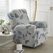 Recliner Covers Slipcovers Super Stretch Floral Printed Sofa Couch Cover Non Slip 1 Seater Lazy Boy Chair Covers Furniture Protector with Side Pocket for Livin