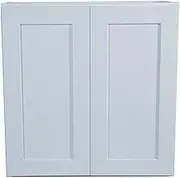 Brookings Shaker Unassembled Wall Kitchen Cabinet W3024, 30 W x 12 D x 24 H, Painted White, Solid Wood, Design House, 561597