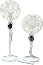 Smart AI Air Circulator with Voice Command - Standing & Table Fan (Remote Control - White - 82cm)