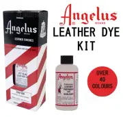 ANGELUS LEATHER DYE & PREPARER COMBO - FOR DYING MENS or LADIES BOOTS SHOES BAGS