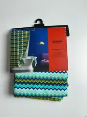 Missoni X Target Rare Designer Shower Curtain Reversible Chevron Zig Zag NWT