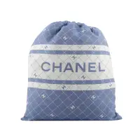 在飛比找momo購物網優惠-【CHANEL 香奈兒】CC Logo 標誌菱格紋棉質混絲束