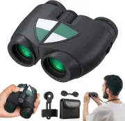 15X32 Compact Binoculars for Adults and Kids, High Power Lightweight Small Binoc