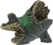 HOLIDYOYO Reptile Cave Hideout Ornament for Aquarium Durable Resin Tree Trunk Decoration Lizard Tank Accessories Secure Habitat for Snakes Turtles and Geckos Design