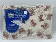 Set of 8 Vintage Rolycraft Christmas Placemats Red Poinsettias
