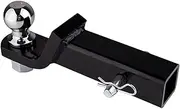 2Inch Trailer Hitch, Ball Mount Trailer Receiver, Receiver Hitch, Universal Tongue Trailer with Towball and Hitch Pin, Trailer Hitch Lock, for Towing Towbar Caravan Truck