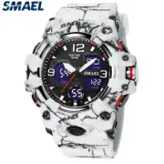 SMAEL Men Camouflage Watch Boys Stopwatch Fashion Military Sports LED Wristwatch