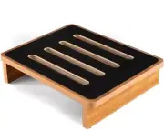One Step Stool for Adults with Non-Slip Rubber Tread Portable Single Wooden