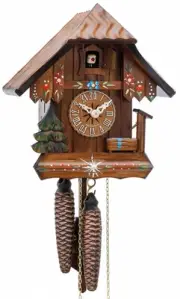 Cuckoo Clock Little Black Forest house KA 1684 EX NEW