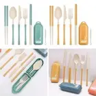 Box Tableware Knives Fork Spoon Chopsticks Straw Set Dinnerware Set Cutlery Set