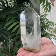 700g Natural Phantom Ghost Quartz Obelisk Quartz Cystal Point Wand Tower