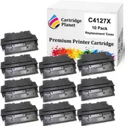 10 Pack Compatible Toner Cartridge Replacement for HP C4127X 27X (10,000 Pages) for HP Laserjet 4000 4000n 4000se 4000t 4000tn 4050 4050n 4050se 4050t 4050tn 4050USBMac
