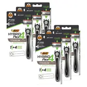 30pc Flex 4 Men's Titanium Sensitive Hybrid Flexible 4-Blade Razor Shaver