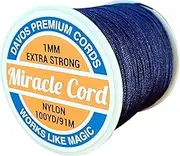 1mm Nylon Cord Multi-Use Extra Strong Braided Thread Jewelry Necklace Bracelet Making String Beading Crafting Cording Arts Crafts DIY (Navy, 300 yds)