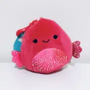 Squishmallows 3.5 inch Clip-on Plush Barella the Raspberry Betta Fish BNWT