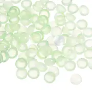 100pcs Cat Eye Resin Beads, 5mm Flatback Round Dome Beads Yellow Green