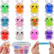 12 Pack Easter Mini Bunny Squeeze Ball Toys Stress Balls Squishy Toys for Easter