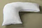 L-Shape Body Support Pillow for Knees, Spine, Neck & Shoulders, White