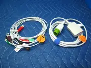 Fits Spacelabs 5 Lead EKG ECG Cable with Snap Lead Wires 17 Pin SL mCare & More