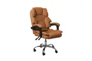 Levede Gaming Chair PU Leather Recliner Brown