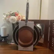 Lexi Home Tri-ply Stainless Steel Copper Coated Non Stick Frying Pan Set of 2