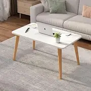 Hbluefat Coffee Tables, 31.5In Modern Wood Rectangular Living Room Table, Center Tea Table Tables for Home Office, Bedroom, Living (White Marble)