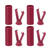 Metal Shoe Lace Tips, 4Pcs Shoelace Head, Cylindrical Tip Cord (Burgundy)