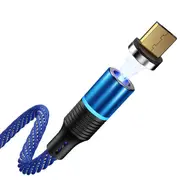 Magnetic Android USB Data Cable Magnet Charger For Samsung Huawei Xiaomi BLUE COLOR