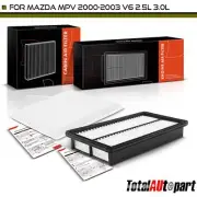 New Engine & Carbon Cabin Air Filter for Mazda MPV 2000 2002 2003 V6 2.5L 3.0L (for: Mazda)