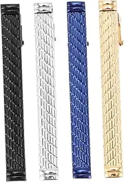 [Beavorty] 4Pcs Delicate Necktie Clasps Copper Tie Clips for Men Stylish Business Accessory for Weddings Appointments and Daily Wear