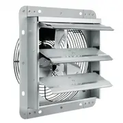 VEVOR Shutter Exhaust Fan, 254 mm High-speed 1400RPM 753 CFM, Aluminum Wall Mount Attic Fan with AC-motor, Ventilation and Cooling for Greenhouses, Ga