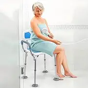 Sarkoyar Heavy Duty Shower Chair, Height Adjustable Bath Chair with Non-Slip Feet & Detachable Handrail, Aluminum Shower Bench Elderly Disabled Shower Stool Shower Stool for Elderly Disabled 1