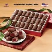 Sugar-Free Dark Raspberry Jellies – Rich Dark Chocolate & Raspberry Flavor