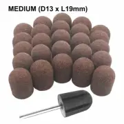 Berkeley SB504-M 25 Pedicure Sanding Caps with 1 Rubber Mandrel | Medium