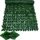 50X200Cm Artificial Ivy Hedge Green Leaf Fence Panels Faux Privacy Fence Screen