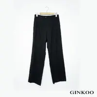 在飛比找momo購物網優惠-【GINKOO 俊克】後鬆緊直筒西裝褲